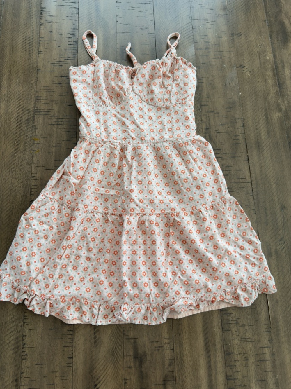 Hollister Light Pink Floral Tie-Front Mini Dress - Picture 4 of 11